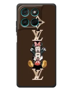 Чехол для Motorola MOTO G86 Power с картинкой «LV и Микки Маус»