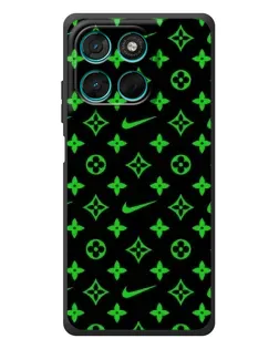 Чехол для Motorola MOTO G86 Power с картинкой «Неоновый принт LV»