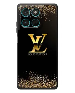 Чехол для Motorola MOTO G86 Power с картинкой «LV — золотые искры»