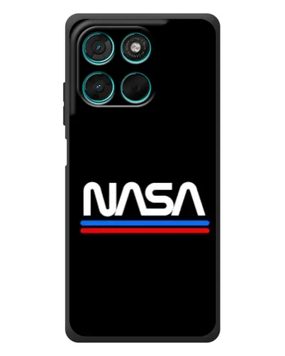 Чехол для Motorola MOTO G86 Power с картинкой «NASA — классика Red Blue»