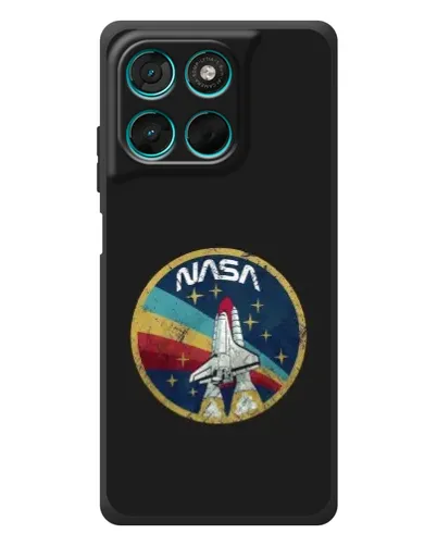 Чехол для Motorola MOTO G86 Power с картинкой «NASA — эмблема миссии»
