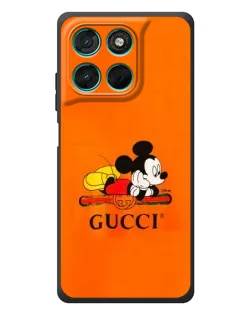 Чехол для Motorola MOTO G86 Power с картинкой «Микки Маус Gucci — оранж» Чехол для Motorola MOTO G86 Power с картинкой «Микки Маус Gucci — оранж»