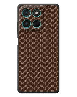 Чехол для Motorola MOTO G86 Power с картинкой «Gucci — шоколадная сетка» Чехол для Motorola MOTO G86 Power с картинкой «Gucci — шоколадная сетка»