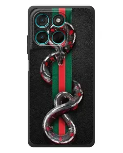 Чехол для Motorola MOTO G86 Power с картинкой «Gucci — змея на полосе» Чехол для Motorola MOTO G86 Power с картинкой «Gucci — змея на полосе»