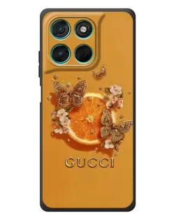 Чехол для Motorola MOTO G86 Power с картинкой «Gucci — золотые бабочки» Чехол для Motorola MOTO G86 Power с картинкой «Gucci — золотые бабочки»