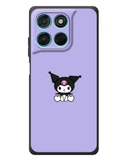 Чехол для Motorola MOTO G86 Power с картинкой «Kuromi — фиолетовый минимализм»