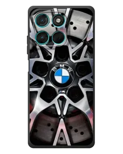 Чехол для Motorola MOTO G86 Power с картинкой «BMW — деталь диска»