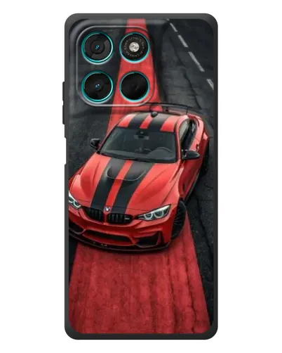 Чехол для Motorola MOTO G86 Power с картинкой «BMW на красной дорожке» Чехол для Motorola MOTO G86 Power с картинкой «BMW на красной дорожке»
