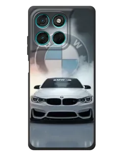 Чехол для Motorola MOTO G86 Power с картинкой «BMW в белом дыму»