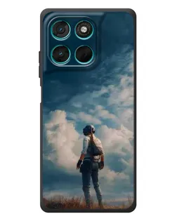 Чехол для Motorola MOTO G86 Power с картинкой «Герой PUBG на скале» Чехол для Motorola MOTO G86 Power с картинкой «Герой PUBG на скале»
