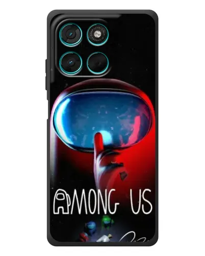 Чехол для Motorola MOTO G86 Power с картинкой «Красный импостер — макро»