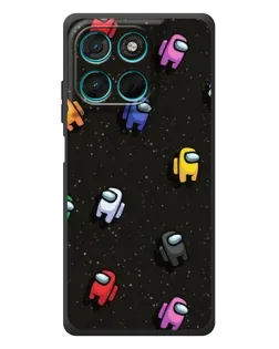 Чехол для Motorola MOTO G86 Power с картинкой «Космический паттерн Among Us»