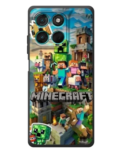 Чехол для Motorola MOTO G86 Power с картинкой «Замок Minecraft»