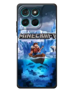 Чехол для Motorola MOTO G86 Power с картинкой «Minecraft ледяной мир»