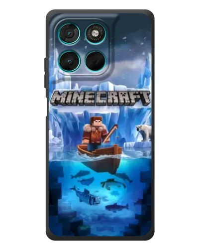 Чехол для Motorola MOTO G86 Power с картинкой «Minecraft ледяной мир»