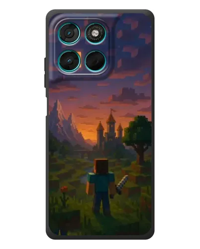 Чехол для Motorola MOTO G86 Power с картинкой «Стив у башни»