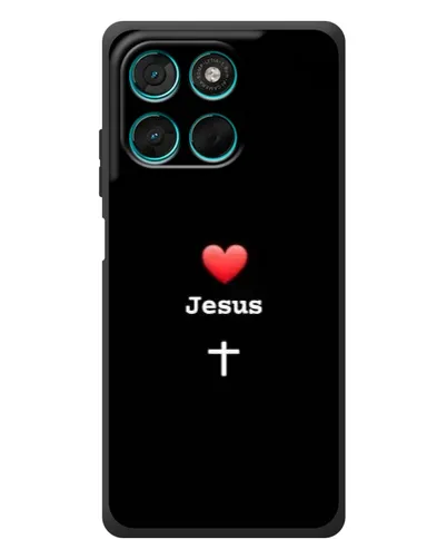 Чехол для Motorola MOTO G86 Power с картинкой «Сердце - Jesus» Чехол для Motorola MOTO G86 Power с картинкой «Сердце - Jesus»