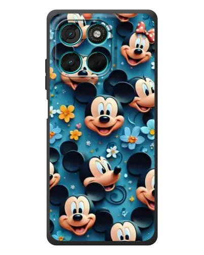 Чехол для Motorola MOTO G86 Power с картинкой «Паттерн Микки и Минни»