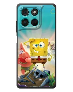 Чехол для Motorola MOTO G86 Power с картинкой «Спанч Боб победитель»