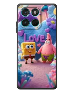 Чехол для Motorola MOTO G86 Power с картинкой «Губка Боб Патрик»
