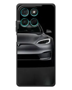 Чехол для Motorola MOTO G86 Power с картинкой «Tesla Model S Look»