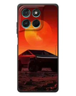 Чехол для Motorola MOTO G86 Power с картинкой «Cybertruck на Марсе»