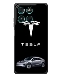 Чехол для Motorola MOTO G86 Power с картинкой «Tesla Model Y»