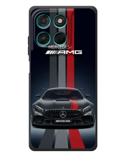 Чехол для Motorola MOTO G86 Power с картинкой «Mercedes — белый карбон»