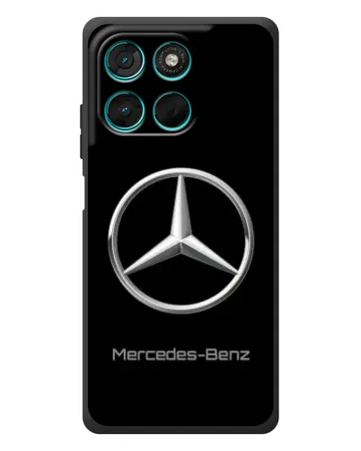 Чехол для Motorola MOTO G86 Power с картинкой «Mercedes Silver Logo»
