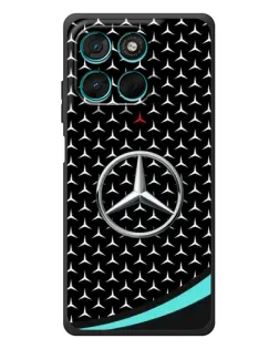 Чехол для Motorola MOTO G86 Power с картинкой «Mercedes — бирюзовый акцент»