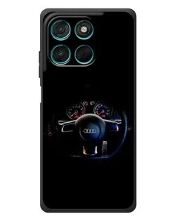 Чехол для Motorola MOTO G86 Power с картинкой «Салон Audi — руль»
