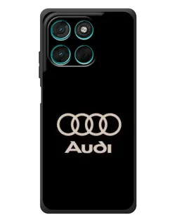 Чехол для Motorola MOTO G86 Power с картинкой «Audi — золотой логотип»