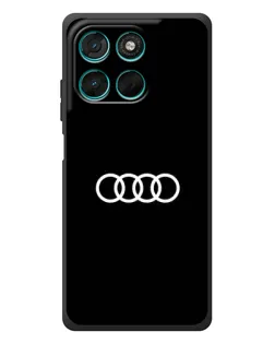 Чехол для Motorola MOTO G86 Power с картинкой «Audi White Logo»