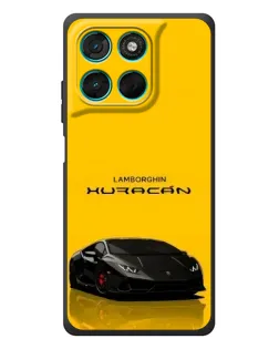 Чехол для Motorola MOTO G86 Power с картинкой «Lamborghini Huracan черный»