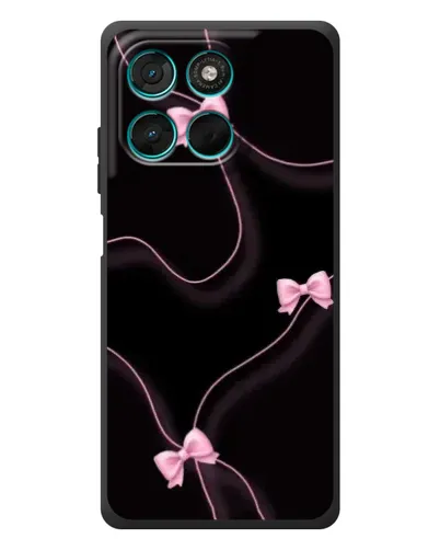 Чехол для Motorola MOTO G86 Power с картинкой «Розовые ленты»