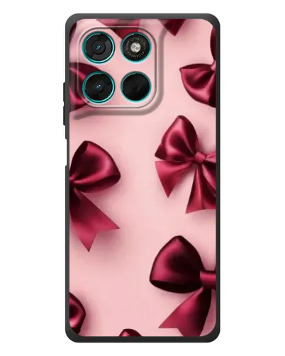 Чехол для Motorola MOTO G86 Power с картинкой «Бордовый атлас»
