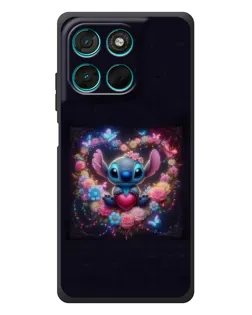 Чехол для Motorola MOTO G86 Power с картинкой «Stitch в цветах» Чехол для Motorola MOTO G86 Power с картинкой «Stitch в цветах»