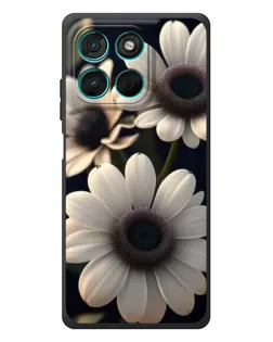 Чехол для Motorola MOTO G86 Power с картинкой «Белые маргаритки макро»