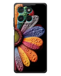 Чехол для Motorola MOTO G86 Power с картинкой «Радужный цветок»