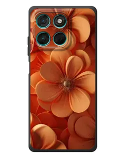 Чехол для Motorola MOTO G86 Power с картинкой «Оранжевый макро цветок»