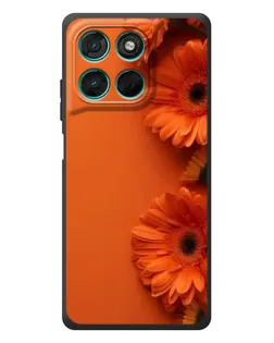 Чехол для Motorola MOTO G86 Power с картинкой «Оранжевые герберы»