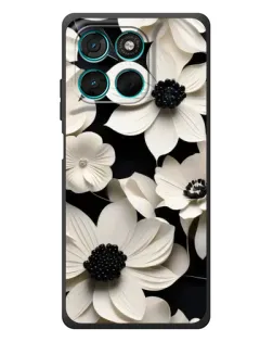 Чехол для Motorola MOTO G86 Power с картинкой «Объемные белые цветы»