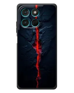 Чехол для Motorola MOTO G86 Power с картинкой «Kрасная лавовая трещина»