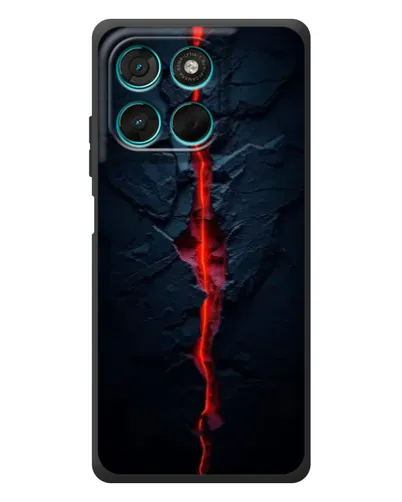 Чехол для Motorola MOTO G86 Power с картинкой «Kрасная лавовая трещина»