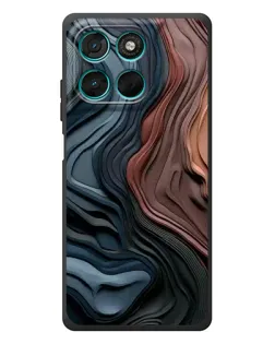 Чехол для Motorola MOTO G86 Power с картинкой «Цветные волны каньона»