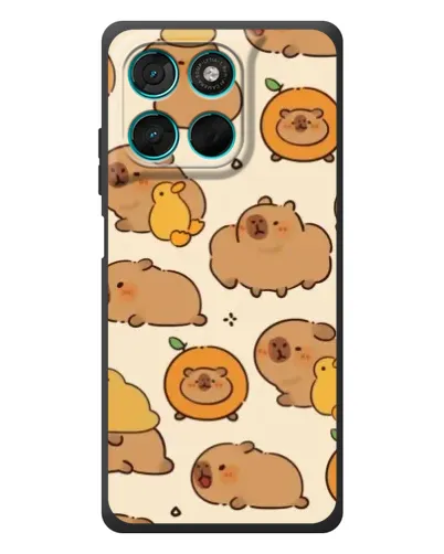 Чехол для Motorola MOTO G86 Power с картинкой «Капибары с апельсинами» Чехол для Motorola MOTO G86 Power с картинкой «Капибары с апельсинами»