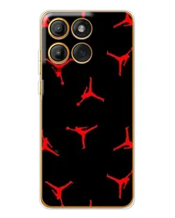 Чехол для Motorola MOTO G86 с картинкой «Jordan Red Pattern»
