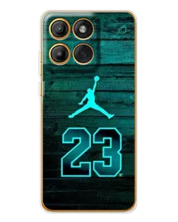 Чехол для Motorola MOTO G86 с картинкой «Jordan Cyan 23»