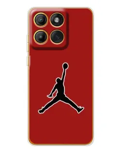 Чехол для Motorola MOTO G86 с картинкой «Jordan Red Back»