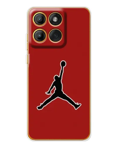 Чехол для Motorola MOTO G86 с картинкой «Jordan Red Back»